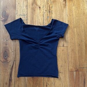 Brandy Melville Navy Short Sleeve Top
